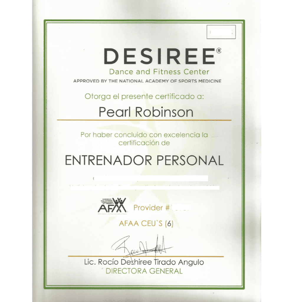 certificacion entrenador personal avalada por AFAA