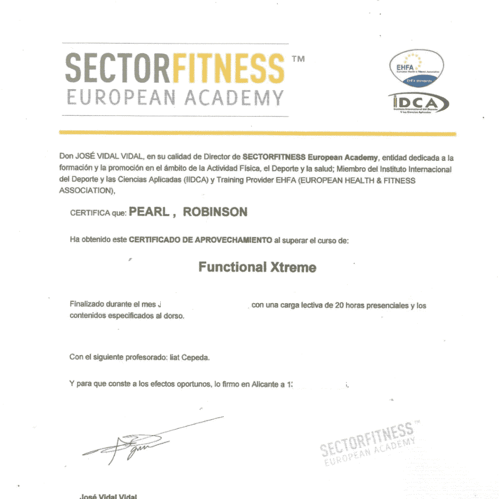 certificacion instructor de functional xtreme de sector fitness european academy
